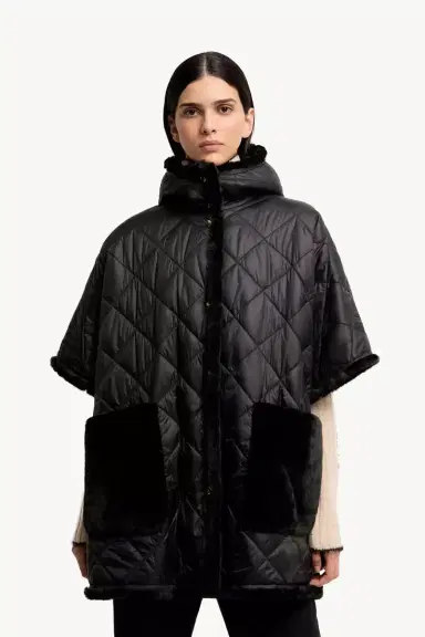 Moncler Reversible Hooded Cape | Thumbnail 5 Moncler Reversible Hooded Cape | Thumbnail 5