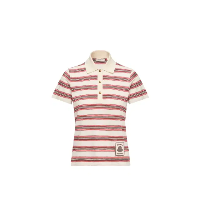 Moncler Striped Cotton Polo Shirt