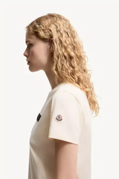 Moncler Embroidered Tonal Logo Cotton T-shirt | Thumbnail 3