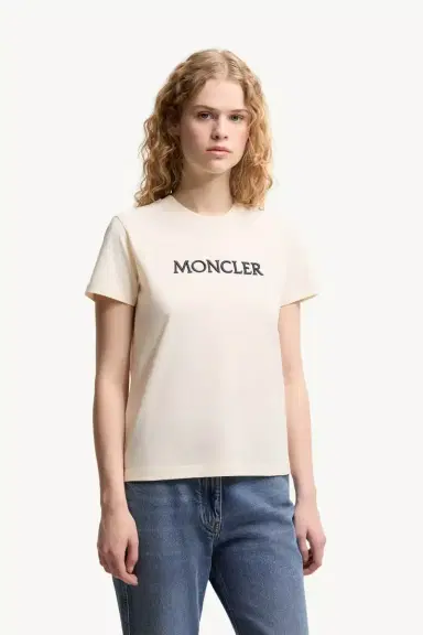 Moncler Embroidered Tonal Logo Cotton T-shirt | Thumbnail 4