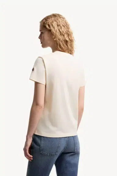 Moncler Embroidered Tonal Logo Cotton T-shirt | Thumbnail 5