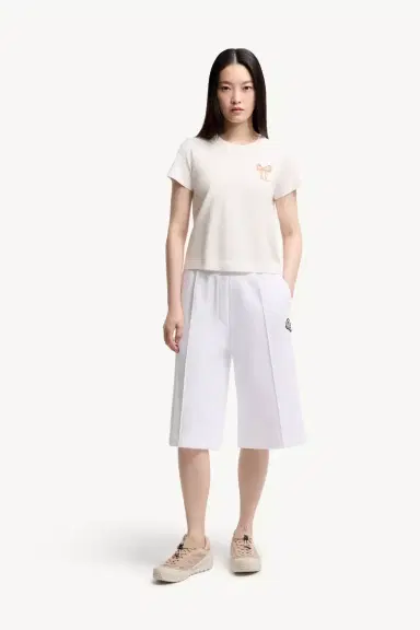 Moncler Embroidered Bow Cotton T-shirt | Thumbnail 2