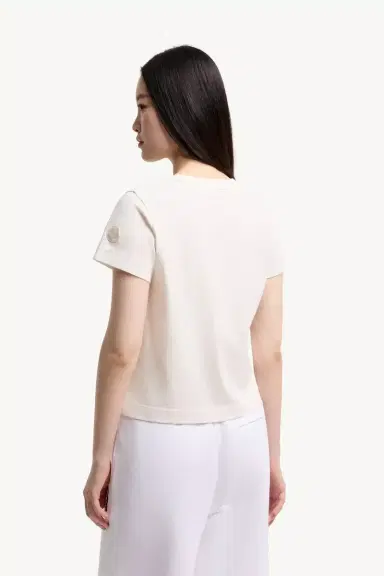 Moncler Embroidered Bow Cotton T-shirt | Thumbnail 5