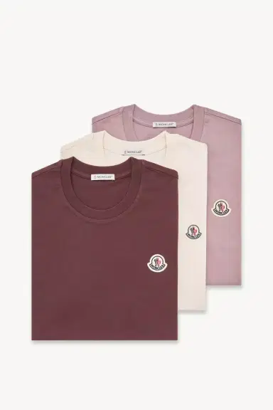 Moncler Logo Patch Cotton T-shirt (pack Of Three) | Thumbnail 2