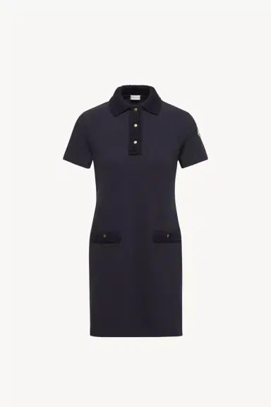 Moncler Cotton Piquet Polo Mini Dress | Thumbnail 2 Moncler Cotton Piquet Polo Mini Dress | Thumbnail 2