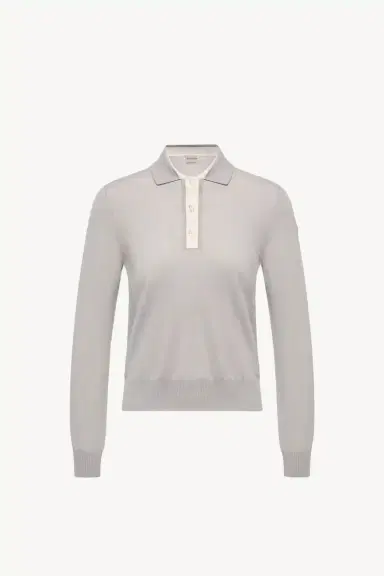 Moncler Wool Long Sleeve Polo Shirt | Thumbnail 2