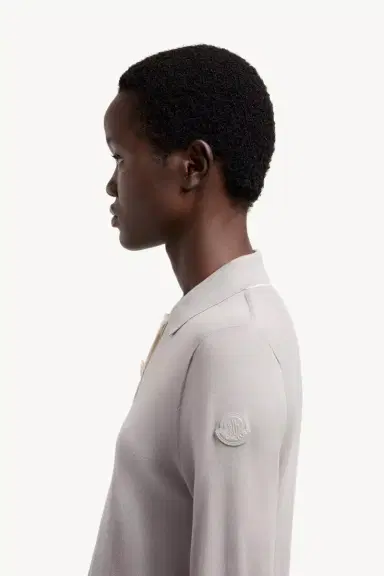 Moncler Wool Long Sleeve Polo Shirt | Thumbnail 4