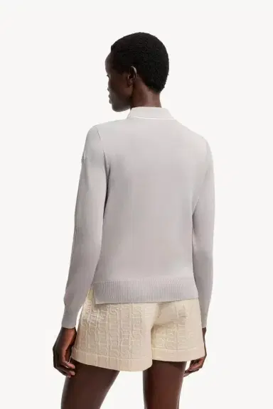 Moncler Wool Long Sleeve Polo Shirt | Thumbnail 6