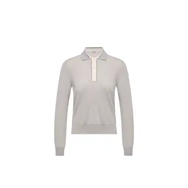 Moncler Wool Long Sleeve Polo Shirt | Thumbnail 1