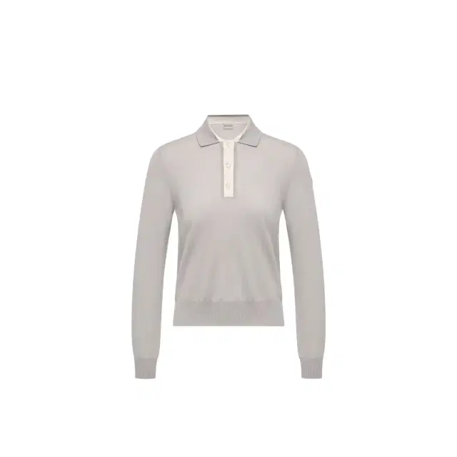 Moncler Wool Long Sleeve Polo Shirt