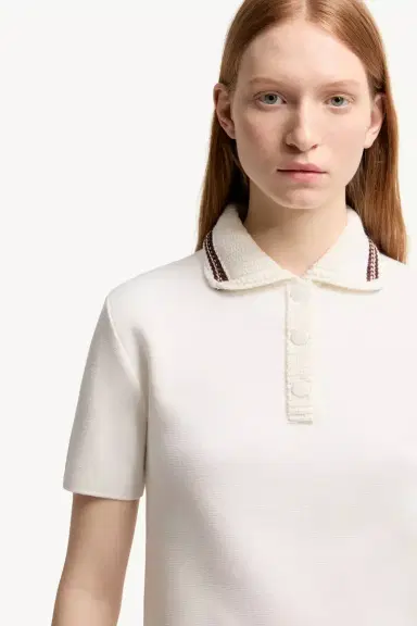 Moncler Cotton Knit Polo Shirt | Thumbnail 6