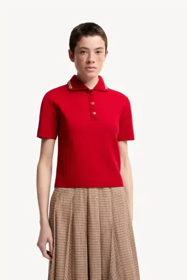 Moncler Cotton Knit Polo Shirt | Thumbnail 5