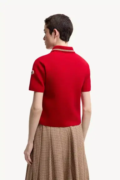 Moncler Cotton Knit Polo Shirt | Thumbnail 6