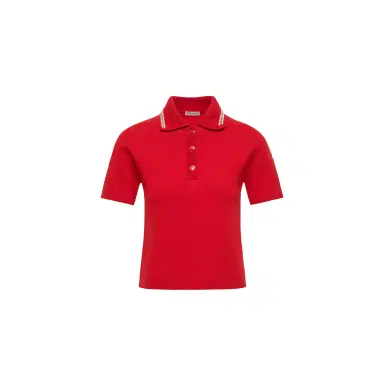 Moncler Cotton Knit Polo Shirt | Thumbnail 1