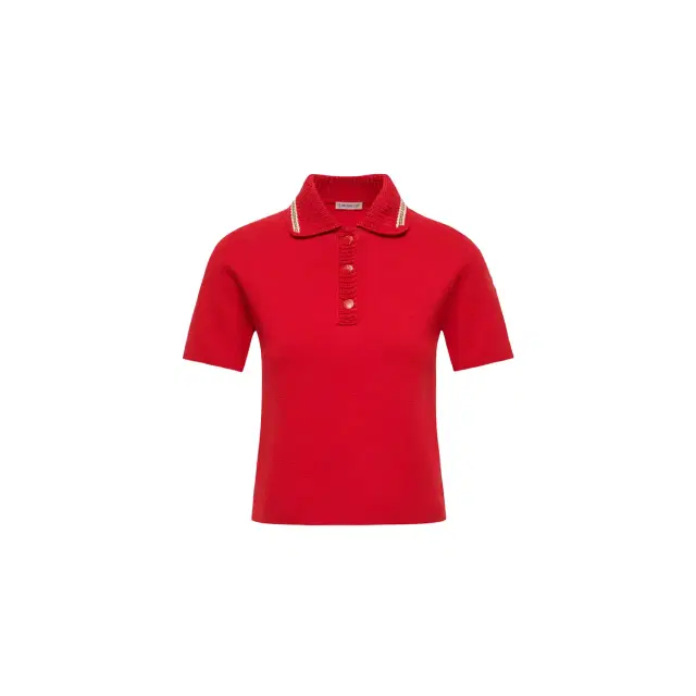 Moncler Cotton Knit Polo Shirt