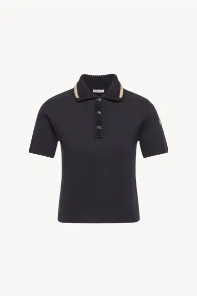 Moncler Cotton Knit Polo Shirt | Thumbnail 2