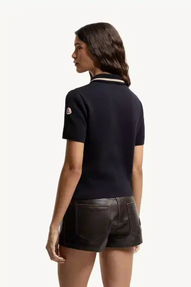 Moncler Cotton Knit Polo Shirt | Thumbnail 6