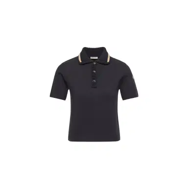 Moncler Cotton Knit Polo Shirt | Thumbnail 1