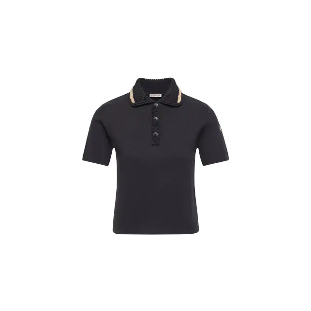 Moncler Cotton Knit Polo Shirt