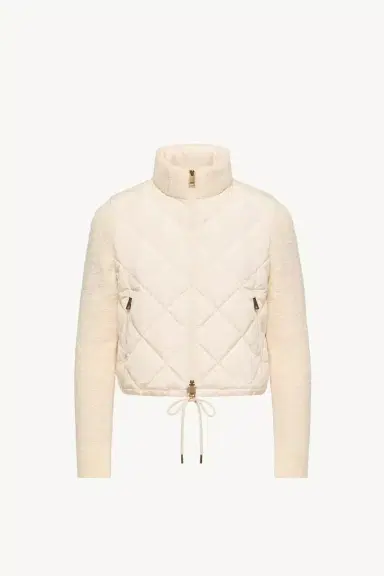 Moncler Cotton Blend Padded Zip-up Cardigan | Thumbnail 2 Moncler Cotton Blend Padded Zip-up Cardigan | Thumbnail 2