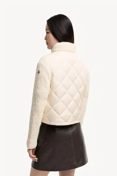 Moncler Cotton Blend Padded Zip-up Cardigan | Thumbnail 6 Moncler Cotton Blend Padded Zip-up Cardigan | Thumbnail 6