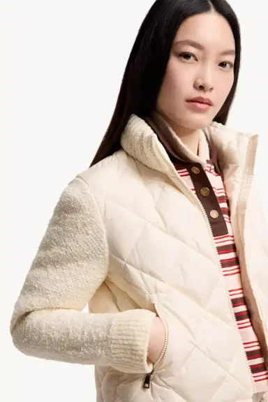 Moncler Cotton Blend Padded Zip-up Cardigan | Thumbnail 7 Moncler Cotton Blend Padded Zip-up Cardigan | Thumbnail 7