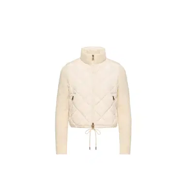 Moncler Cotton Blend Padded Zip-up Cardigan | Thumbnail 1 Moncler Cotton Blend Padded Zip-up Cardigan | Thumbnail 1