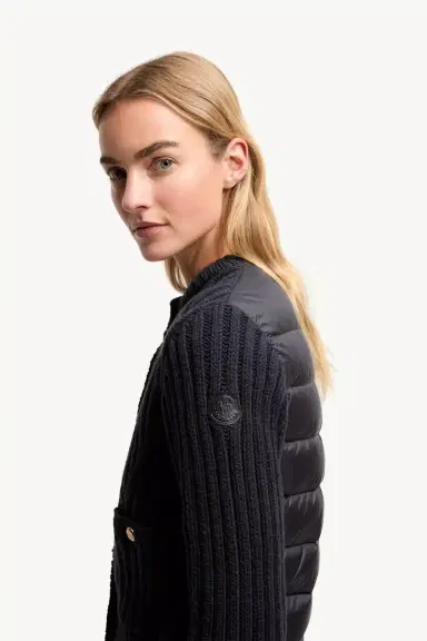 Moncler Cotton Padded Cardigan | Thumbnail 4 Moncler Cotton Padded Cardigan | Thumbnail 4