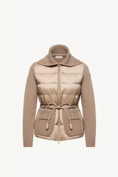 Moncler Wool & Cashmere Blend Padded Zip-up Cardigan | Thumbnail 2 Moncler Wool & Cashmere Blend Padded Zip-up Cardigan | Thumbnail 2