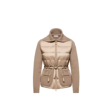 Moncler Wool & Cashmere Blend Padded Zip-up Cardigan | Thumbnail 1 Moncler Wool & Cashmere Blend Padded Zip-up Cardigan | Thumbnail 1