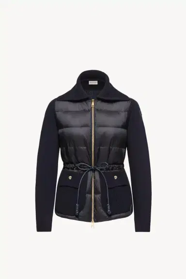 Moncler Wool & Cashmere Blend Padded Zip-up Cardigan | Thumbnail 2 Moncler Wool & Cashmere Blend Padded Zip-up Cardigan | Thumbnail 2