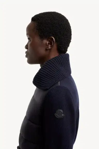 Moncler Wool & Cashmere Blend Padded Zip-up Cardigan | Thumbnail 4 Moncler Wool & Cashmere Blend Padded Zip-up Cardigan | Thumbnail 4