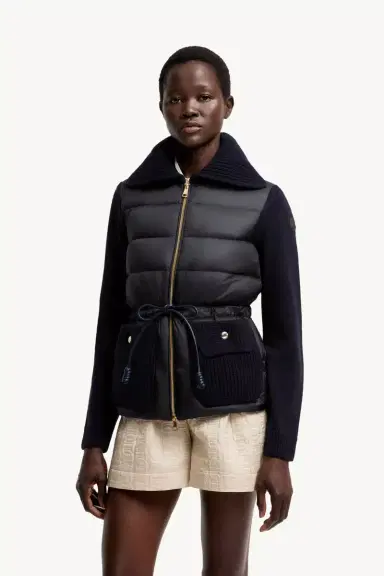 Moncler Wool & Cashmere Blend Padded Zip-up Cardigan | Thumbnail 5 Moncler Wool & Cashmere Blend Padded Zip-up Cardigan | Thumbnail 5