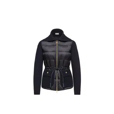 Moncler Wool & Cashmere Blend Padded Zip-up Cardigan | Thumbnail 1 Moncler Wool & Cashmere Blend Padded Zip-up Cardigan | Thumbnail 1