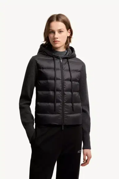 Moncler Wool Hooded Padded Zip-up Cardigan | Thumbnail 5 Moncler Wool Hooded Padded Zip-up Cardigan | Thumbnail 5