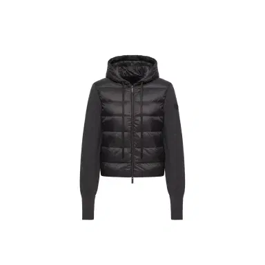 Moncler Wool Hooded Padded Zip-up Cardigan | Thumbnail 1 Moncler Wool Hooded Padded Zip-up Cardigan | Thumbnail 1