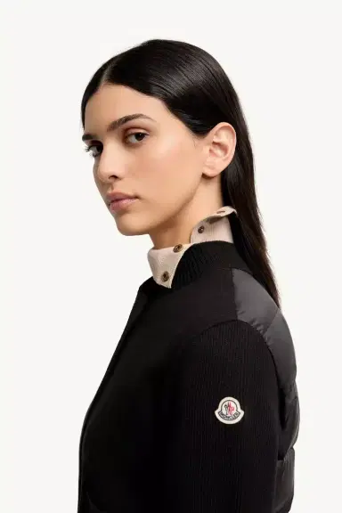 Moncler Wool & Cashmere Blend Padded Cardigan | Thumbnail 4 Moncler Wool & Cashmere Blend Padded Cardigan | Thumbnail 4