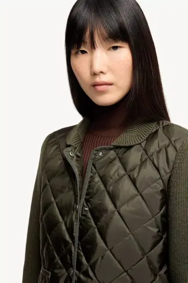 Moncler Diamond Quilted Padded Wool Cardigan | Thumbnail 7