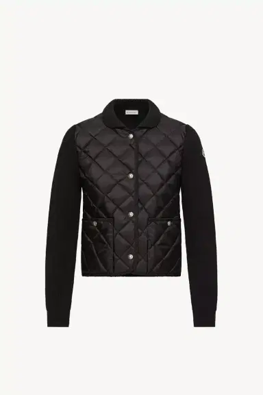 Moncler Diamond Quilted Padded Wool Cardigan | Thumbnail 2 Moncler Diamond Quilted Padded Wool Cardigan | Thumbnail 2