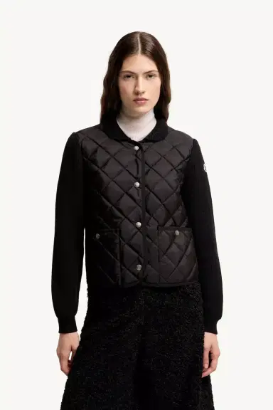 Moncler Diamond Quilted Padded Wool Cardigan | Thumbnail 5 Moncler Diamond Quilted Padded Wool Cardigan | Thumbnail 5