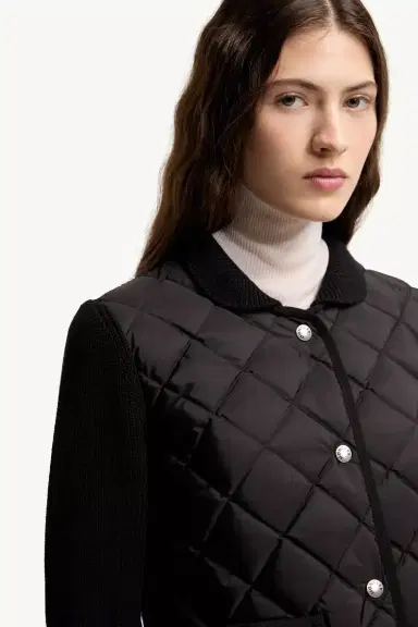 Moncler Diamond Quilted Padded Wool Cardigan | Thumbnail 7 Moncler Diamond Quilted Padded Wool Cardigan | Thumbnail 7