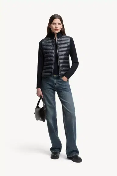 Moncler Padded Wool Zip-up Cardigan | Thumbnail 3 Moncler Padded Wool Zip-up Cardigan | Thumbnail 3