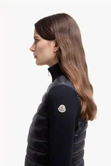 Moncler Padded Wool Zip-up Cardigan | Thumbnail 4 Moncler Padded Wool Zip-up Cardigan | Thumbnail 4