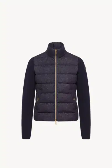 Moncler Wool & Cashmere Padded Zip-up Cardigan | Thumbnail 2