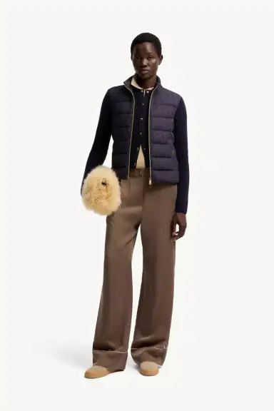 Moncler Wool & Cashmere Padded Zip-up Cardigan | Thumbnail 3