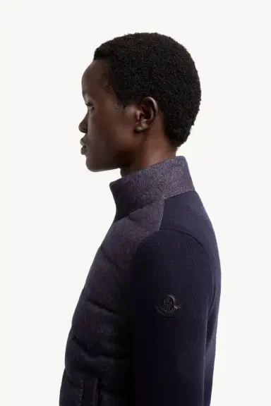 Moncler Wool & Cashmere Padded Zip-up Cardigan | Thumbnail 4