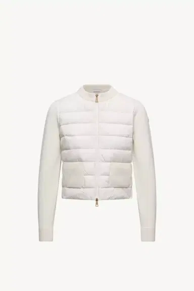 Moncler Wool Padded Zip-up Cardigan | Thumbnail 2 Moncler Wool Padded Zip-up Cardigan | Thumbnail 2