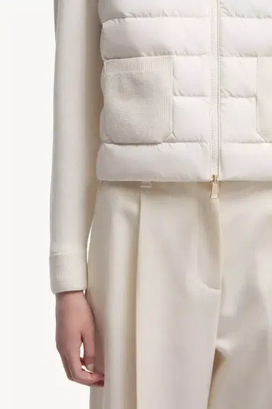 Moncler Wool Padded Zip-up Cardigan | Thumbnail 7 Moncler Wool Padded Zip-up Cardigan | Thumbnail 7