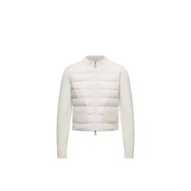 Moncler Wool Padded Zip-up Cardigan | Thumbnail 1 Moncler Wool Padded Zip-up Cardigan | Thumbnail 1