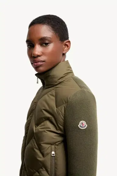 Moncler Wool & Cashmere Padded Zip-up Cardigan | Thumbnail 4 Moncler Wool & Cashmere Padded Zip-up Cardigan | Thumbnail 4